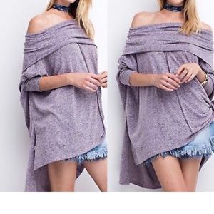 Oversized off the shoulder top